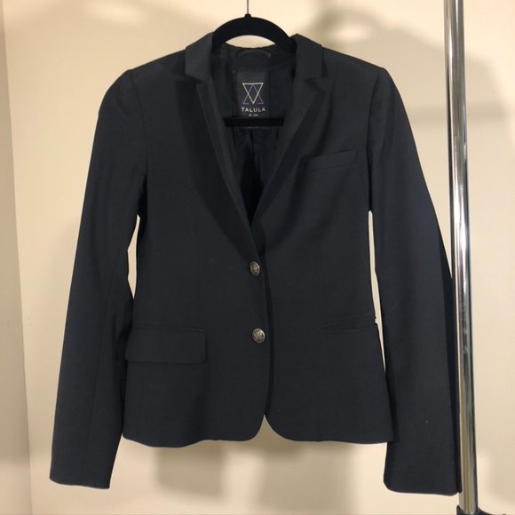 Talula / Artizia Vintage Black Cropped Fitted Button-front Blazer size 6 - Picture 7 of 8